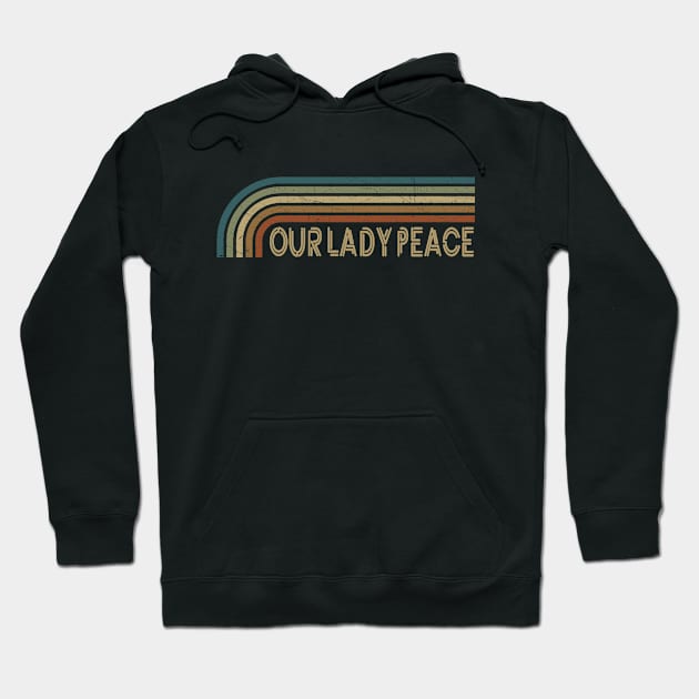 Our Lady Peace Retro Stripes Hoodie by paintallday